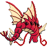 Sprite shiny traseira de Gyarados (Black White)