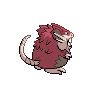 Sprite shiny traseira de Raticate (Black White)