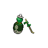 Sprite shiny traseira de Poltchageist (Black White)