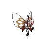 Sprite shiny traseira de Ribombee (Black White)