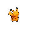 Sprite shiny traseira de Pikachu (Black White)