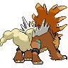 Sprite shiny traseira de Gouging Fire (Black White)