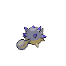Sprite shiny traseira de Qwilfish (Black White)