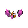 Sprite shiny traseira de Pecharunt (Black White)