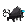Sprite shiny traseira de Tauros (Black White)