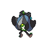 Sprite shiny traseira de Ogerpon (Black White)