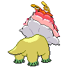 Sprite shiny traseira de Meganium (Black White)