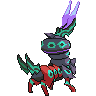 Sprite shiny traseira de Scolipede (Black White)
