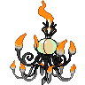 Sprite shiny traseira de Chandelure (Black White)
