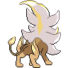 Sprite shiny traseira de Pyroar (Black White)