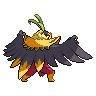 Sprite shiny traseira de Hawlucha (Black White)