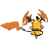 Sprite shiny traseira de Raichu (Black White)