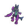 Sprite shiny traseira de Lucario (Black White)