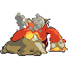 Sprite shiny traseira de Heatran (Black White)