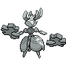 Sprite shiny traseira de Magearna (Black White)