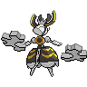 Sprite shiny traseira de Magearna (Black White)