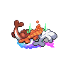 Sprite shiny traseira de Tatsugiri (Black White)