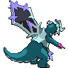 Sprite shiny traseira de Baxcalibur (Black White)