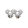 Sprite shiny traseira de Tandemaus (Black White)