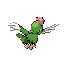 Sprite shiny traseira de Squawkabilly (Black White)