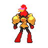 Sprite shiny traseira de Armarouge (Black White)