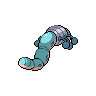 Sprite shiny traseira de Orthworm (Black White)