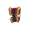 Sprite shiny traseira de Gimmighoul (Black White)