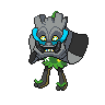 Ogerpon shiny sprite (Black White)
