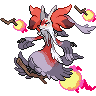 Sprite shiny de Delphox (Black White)