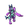 Sprite shiny de Lucario (Black White)