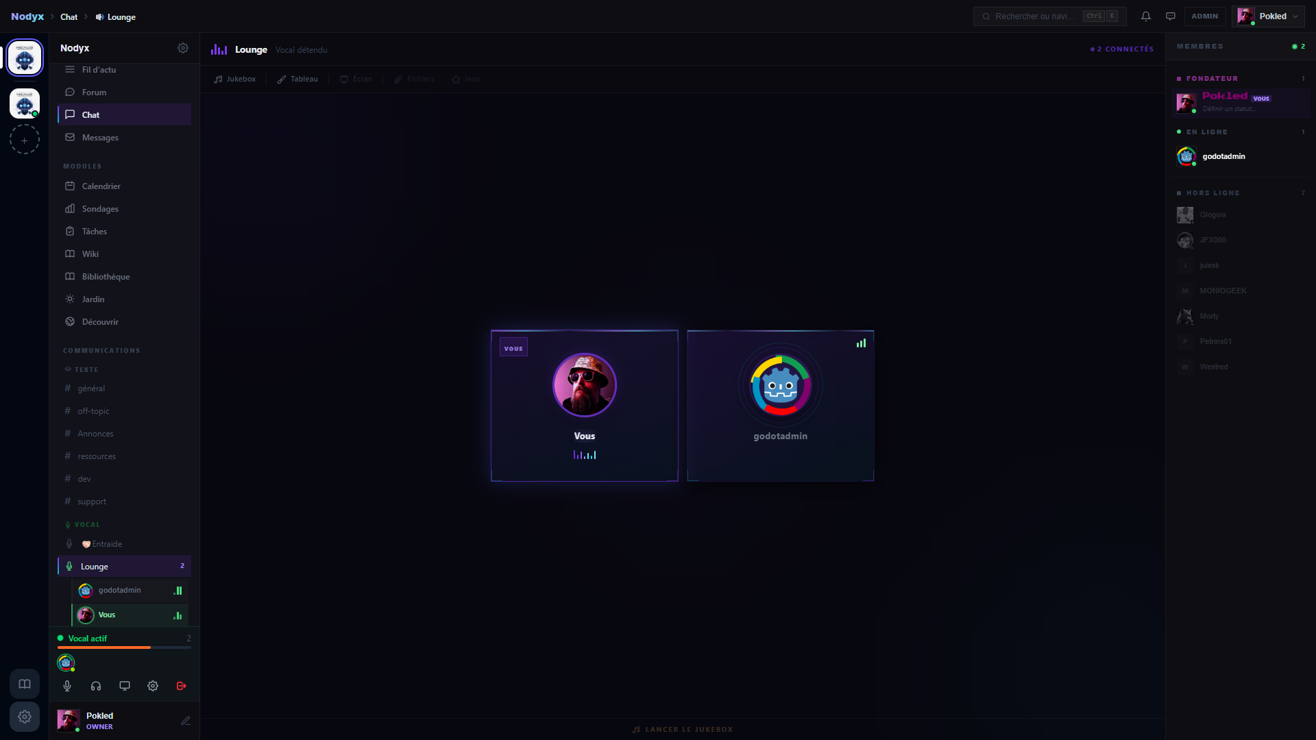Voice channel with P2P mesh