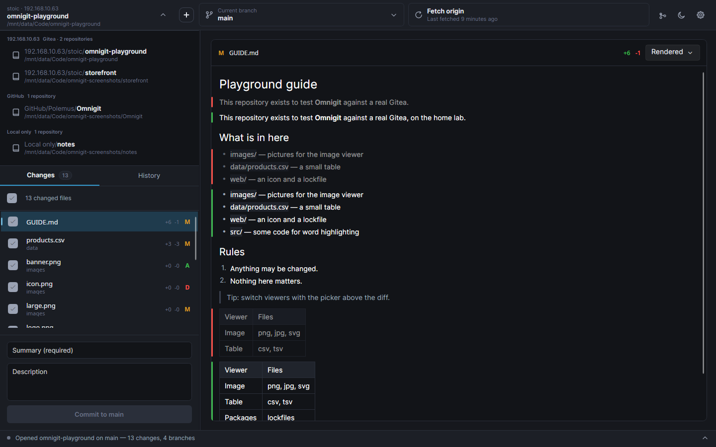 Repository picker