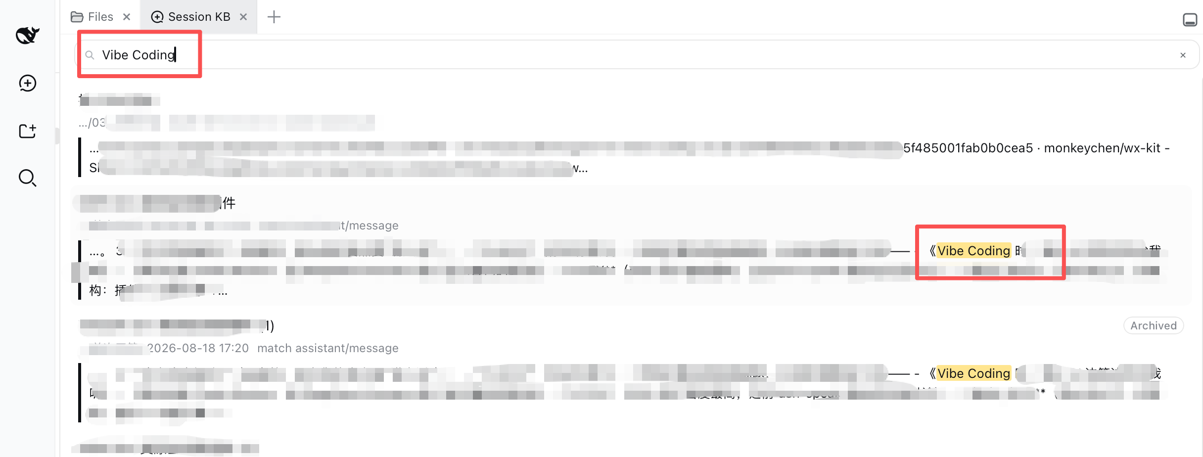 Fragment search