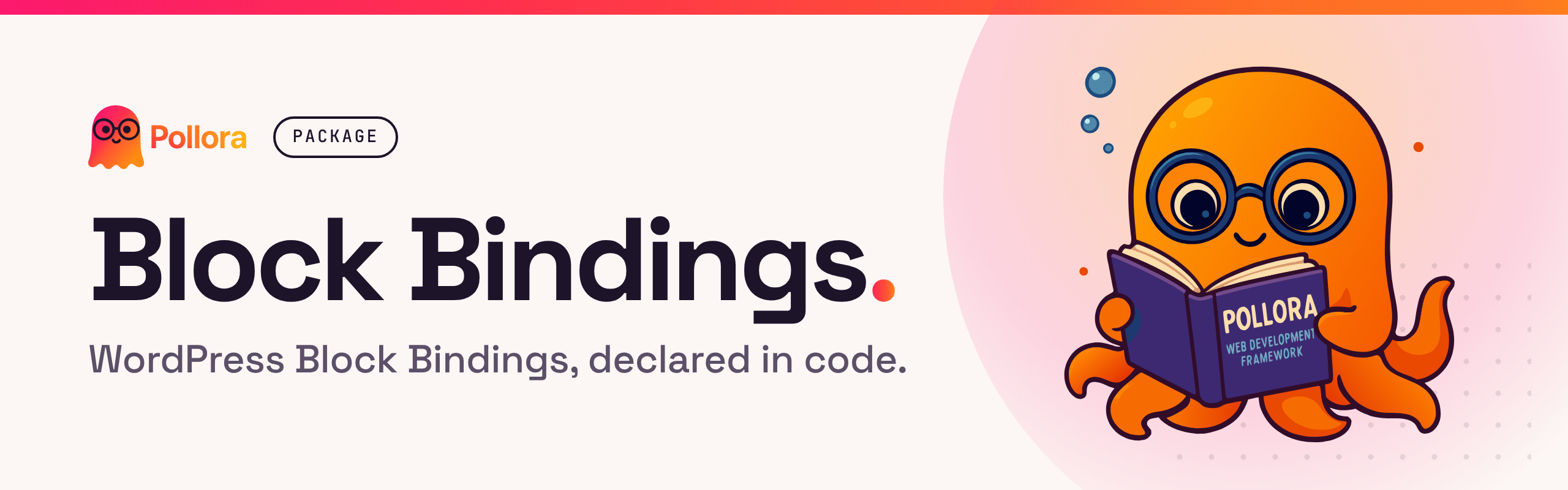 Pollora Block Bindings: WordPress Block Bindings declared with attributes