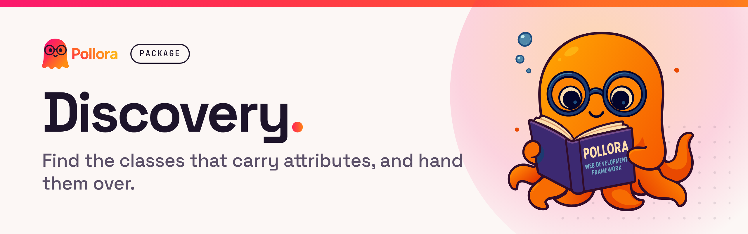 Pollora Discovery: find the classes that carry attributes, and hand them to the code that registers them