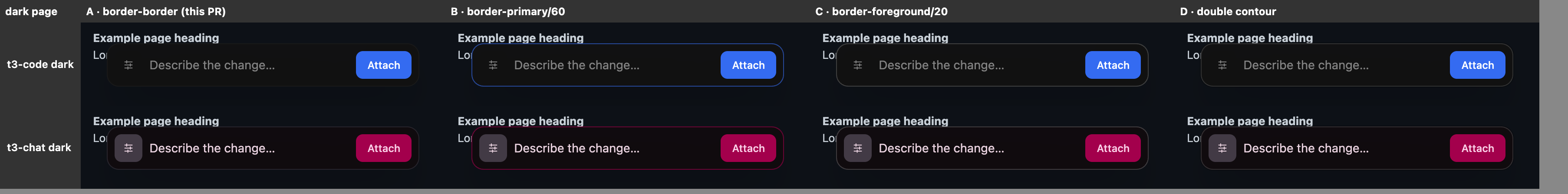dark theme on a dark page
