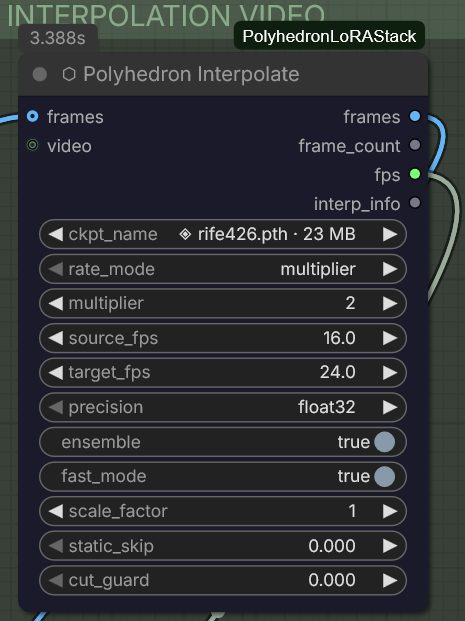 Interpolate at 2x, with both fps fields filled in