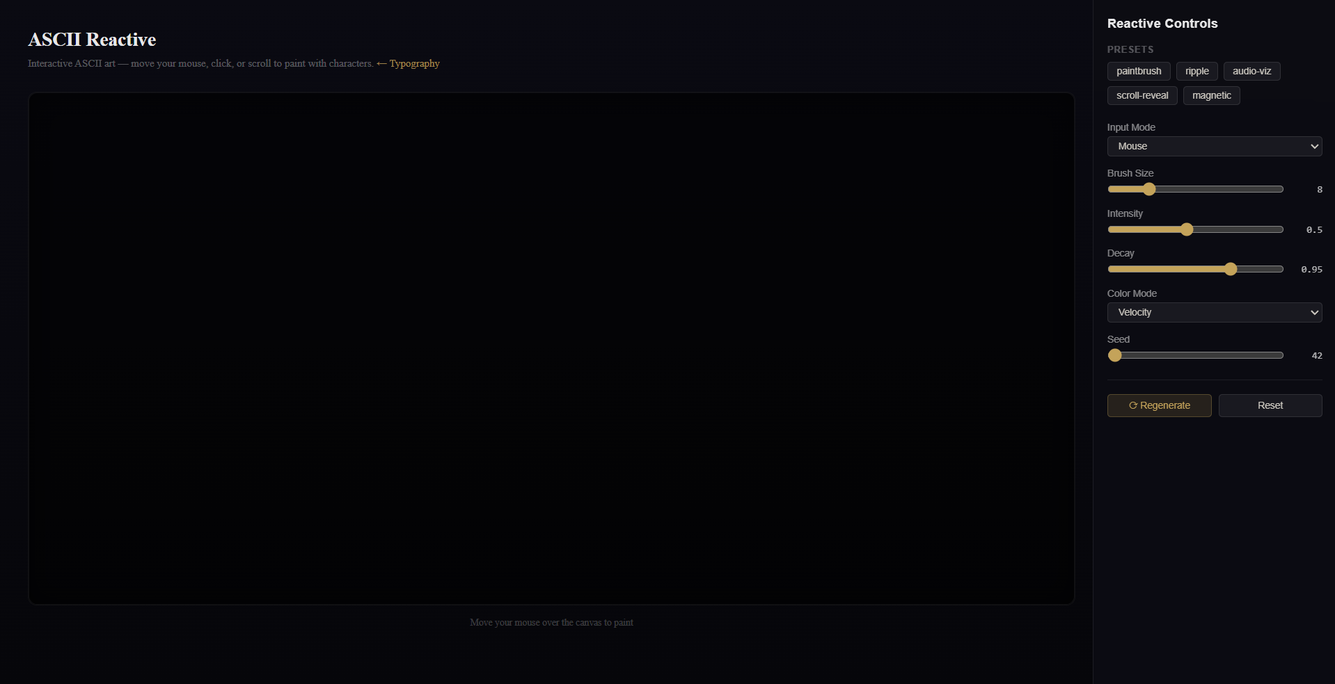 ASCII Reactive