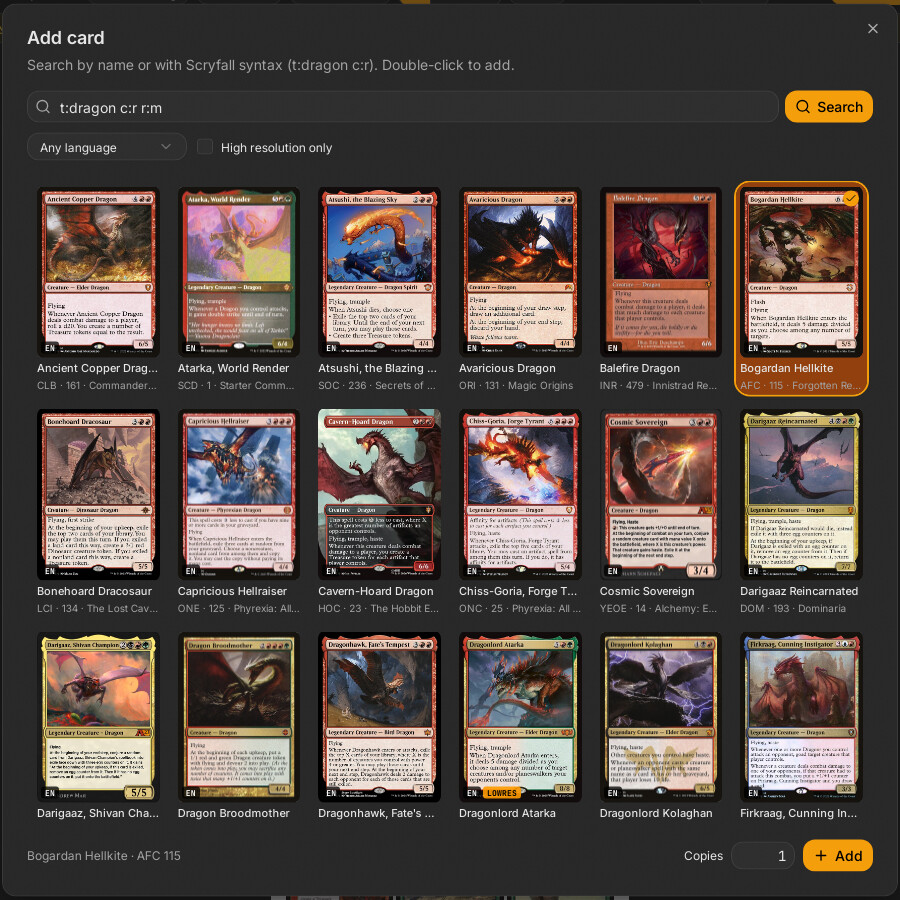 Add card