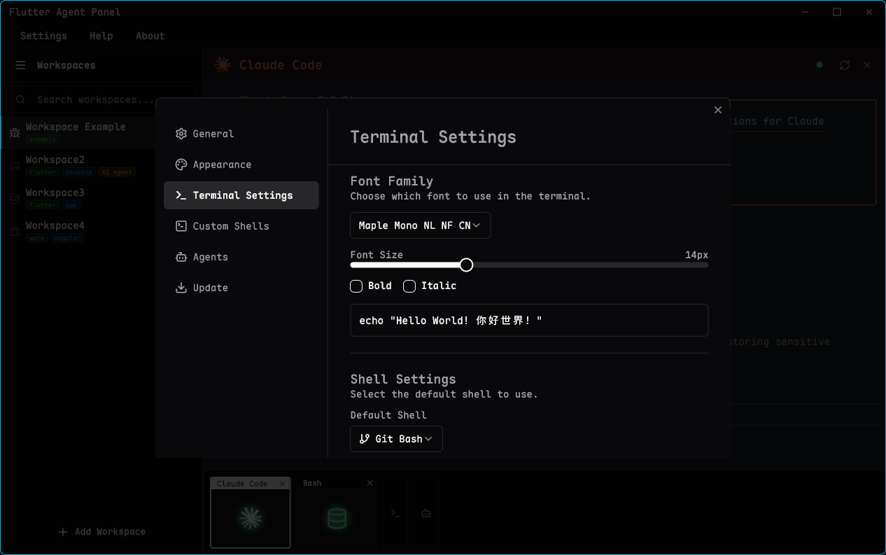 Font Settings