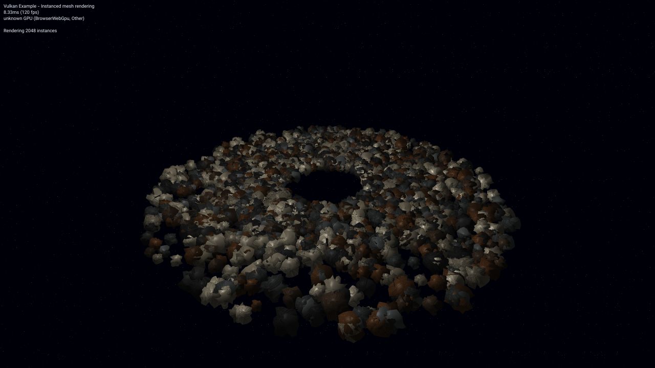Instanced asteroid field