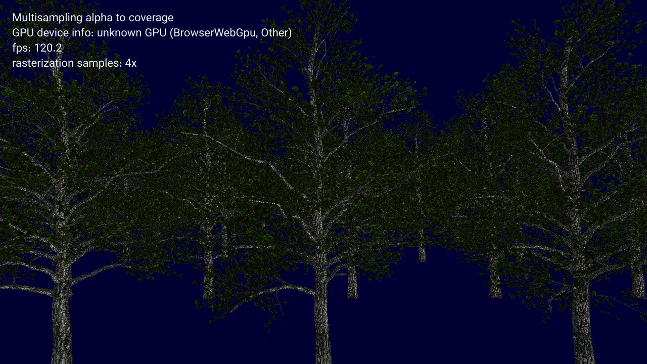 Multisampling alpha-to-coverage oak trees