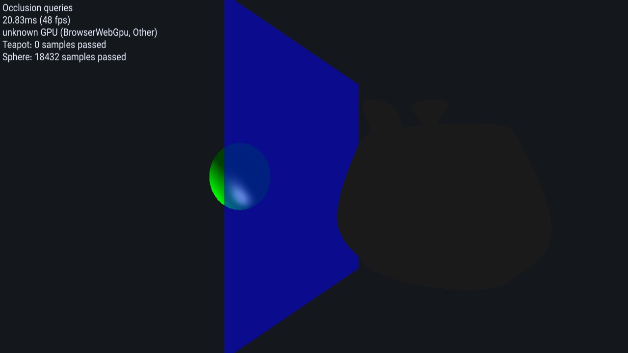Occlusion query visibility test