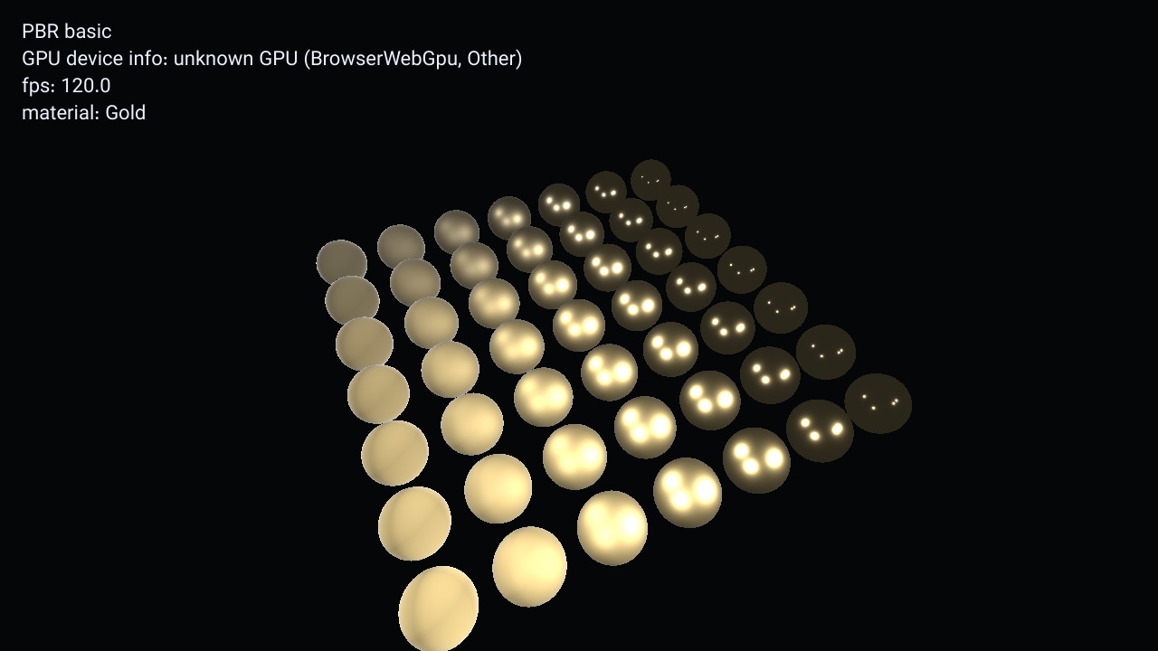 PBR material grid