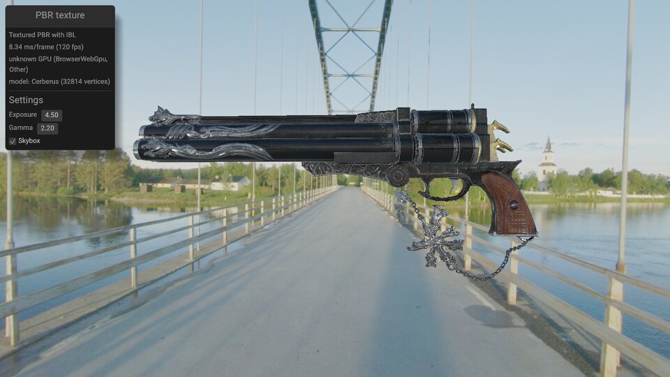 Textured PBR Cerberus model