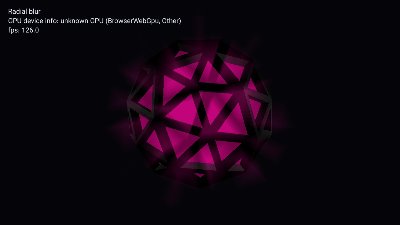 Radial blur glow sphere