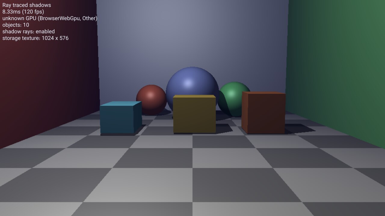 Ray traced shadows