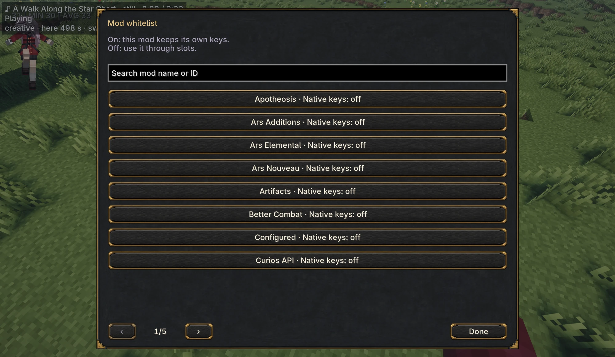 Allow selected mods to retain their original shortcuts