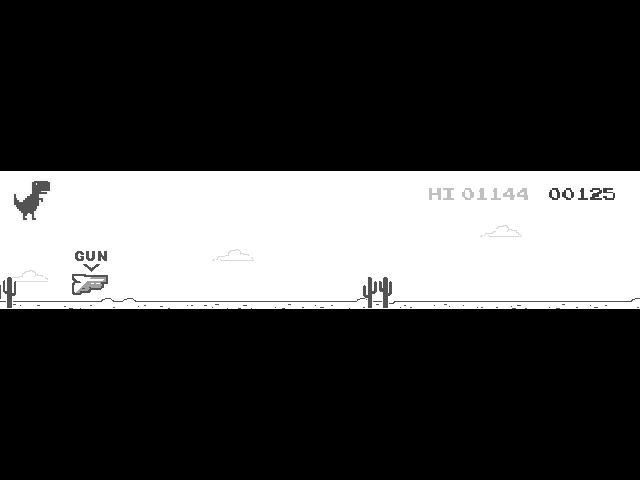 GoogleDinoWithAGun
