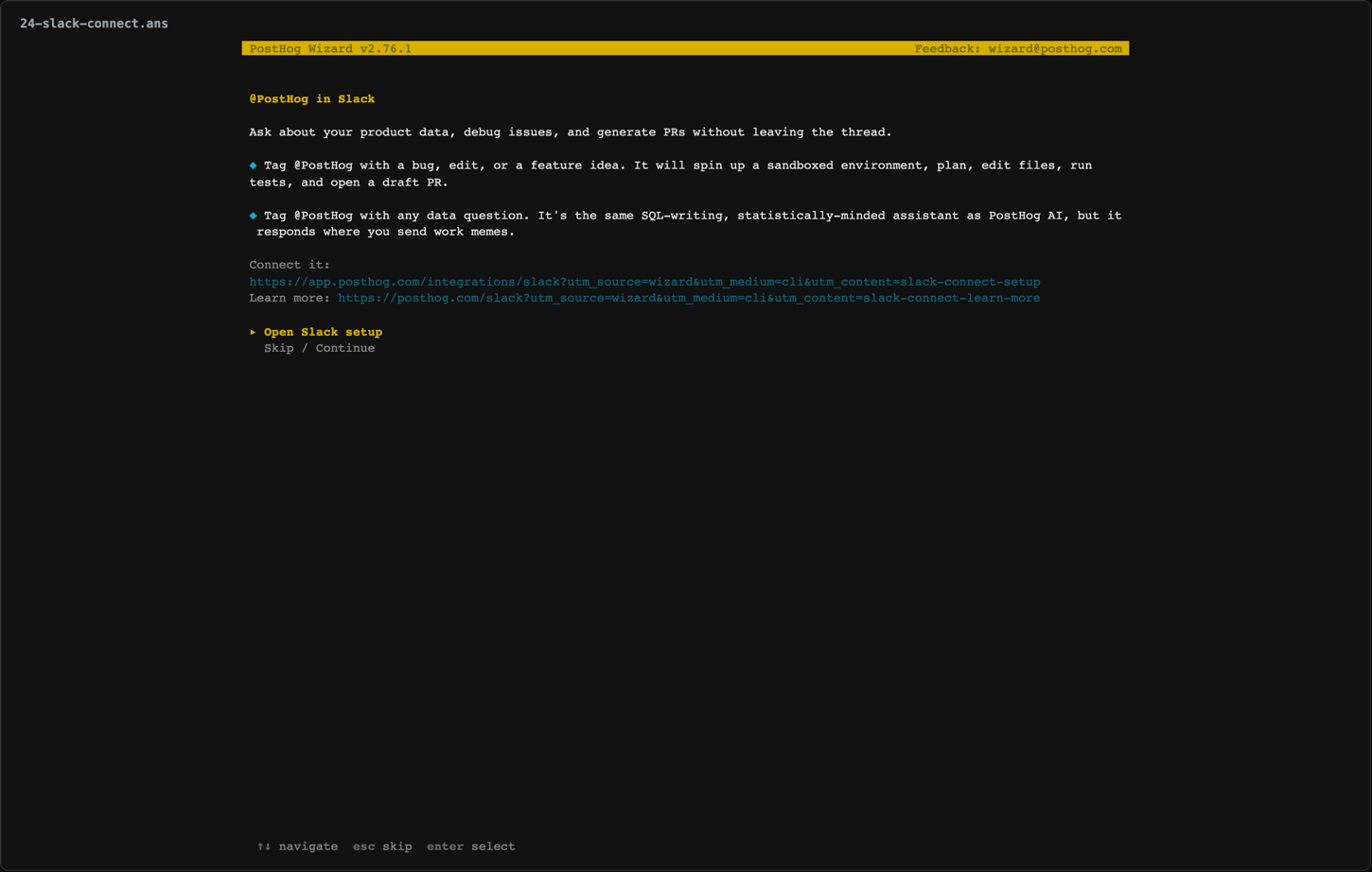 posthog-integration 24-slack-connect